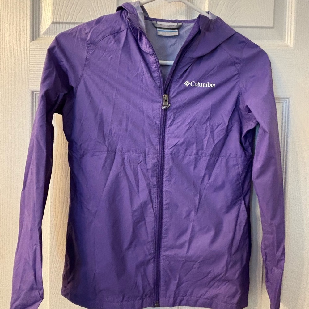 Columbia Purple Raincoat Lightweight Water-Resistant